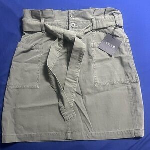 Joe's Jeans Olive Utility Tie-Waist Mini Skirt